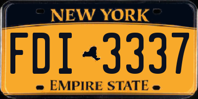 NY license plate FDI3337