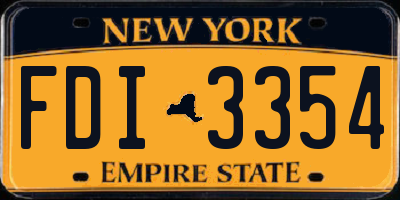 NY license plate FDI3354