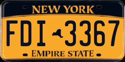 NY license plate FDI3367