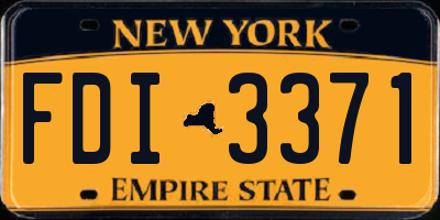 NY license plate FDI3371