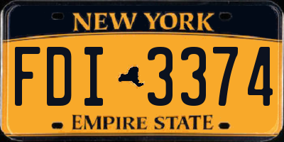 NY license plate FDI3374