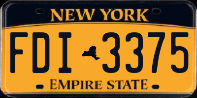 NY license plate FDI3375