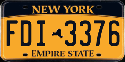 NY license plate FDI3376