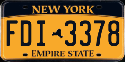 NY license plate FDI3378