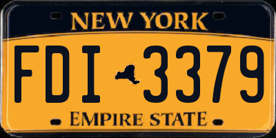NY license plate FDI3379