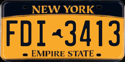NY license plate FDI3413