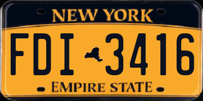 NY license plate FDI3416