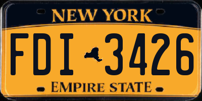 NY license plate FDI3426