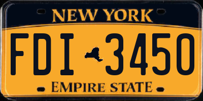 NY license plate FDI3450