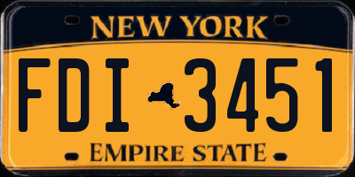 NY license plate FDI3451