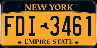 NY license plate FDI3461