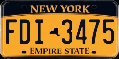 NY license plate FDI3475
