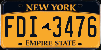 NY license plate FDI3476