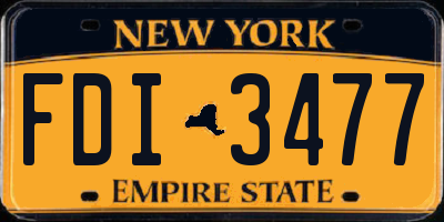 NY license plate FDI3477