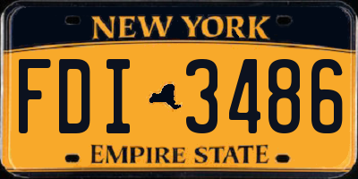 NY license plate FDI3486