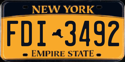 NY license plate FDI3492