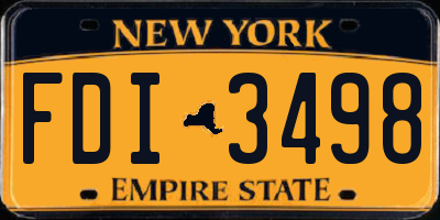 NY license plate FDI3498