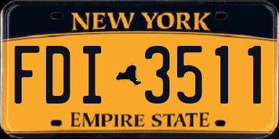 NY license plate FDI3511