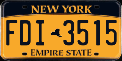 NY license plate FDI3515