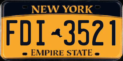 NY license plate FDI3521