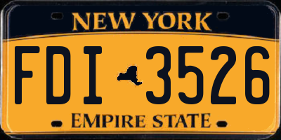 NY license plate FDI3526