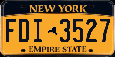 NY license plate FDI3527