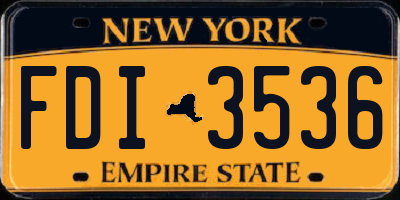 NY license plate FDI3536