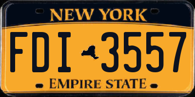 NY license plate FDI3557
