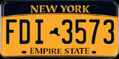NY license plate FDI3573