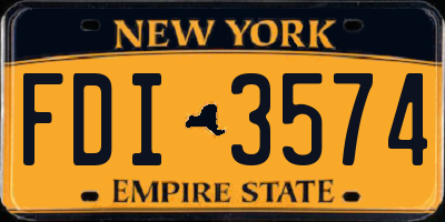 NY license plate FDI3574