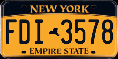 NY license plate FDI3578