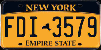 NY license plate FDI3579