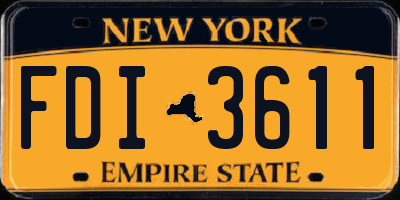 NY license plate FDI3611