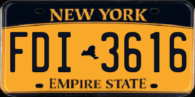 NY license plate FDI3616