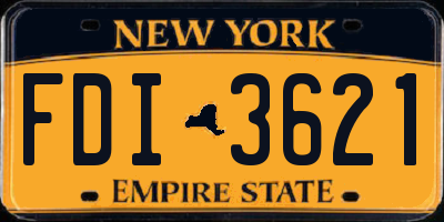 NY license plate FDI3621