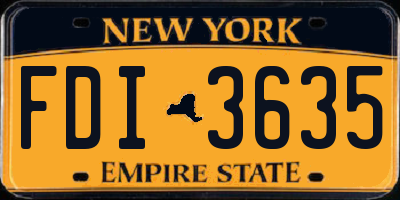 NY license plate FDI3635