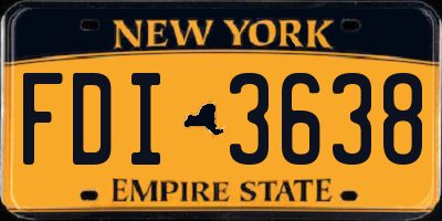 NY license plate FDI3638