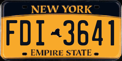 NY license plate FDI3641
