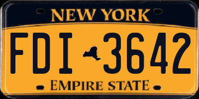 NY license plate FDI3642