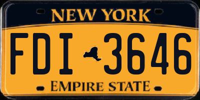 NY license plate FDI3646