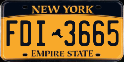 NY license plate FDI3665