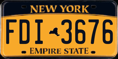 NY license plate FDI3676