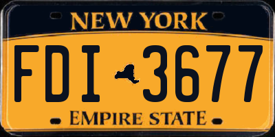 NY license plate FDI3677