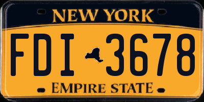NY license plate FDI3678