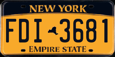 NY license plate FDI3681