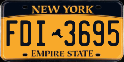 NY license plate FDI3695