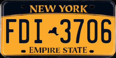 NY license plate FDI3706