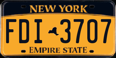 NY license plate FDI3707