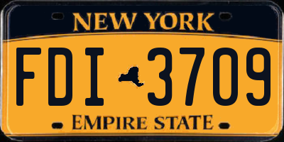 NY license plate FDI3709