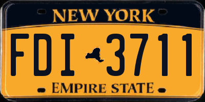 NY license plate FDI3711